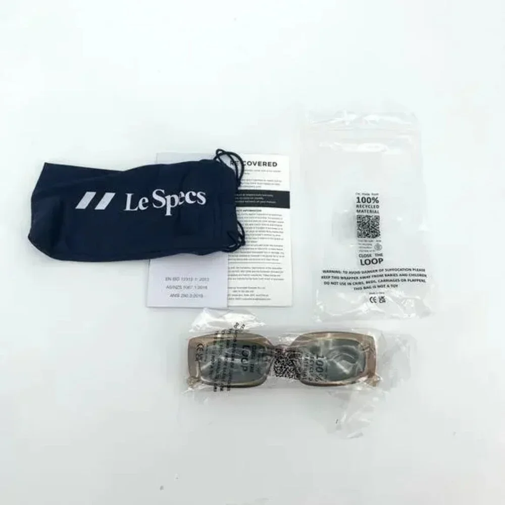 NWT Le Specs Dynamite Sunglasses In Tobacco MSRP $55 Retro Classic Preppy - Picture 4 of 4